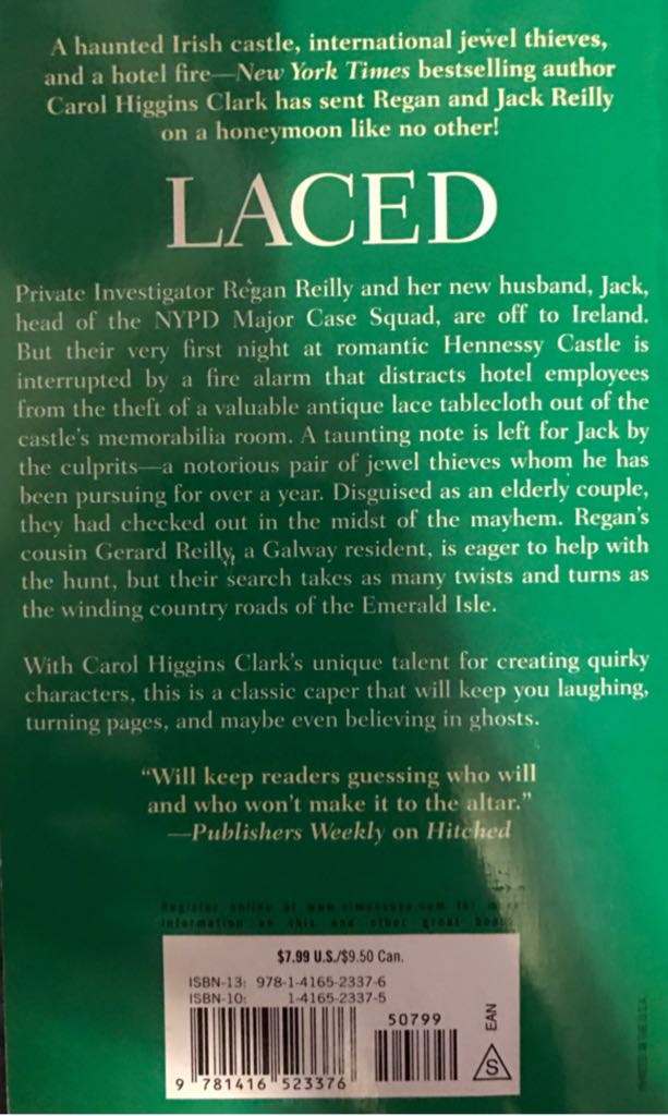 Laced - Carol Higgins Clark (Pocket Star Books - Paperback) book collectible [Barcode 9781416523376] - Main Image 2