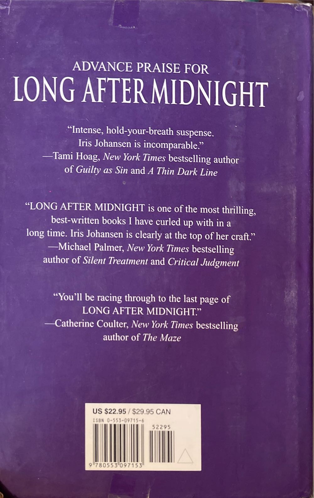 Long After Midnight - Iris Johansen (Bantam Books - Hardcover) book collectible [Barcode 9780553097153] - Main Image 2