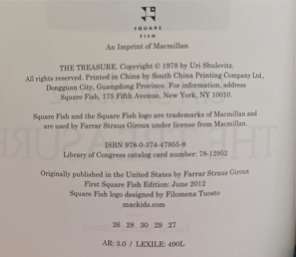 The Treasure - Iris Johansen (Farrar, Straus and Giroux (BYR) - Paperback) book collectible [Barcode 9780374479558] - Main Image 3