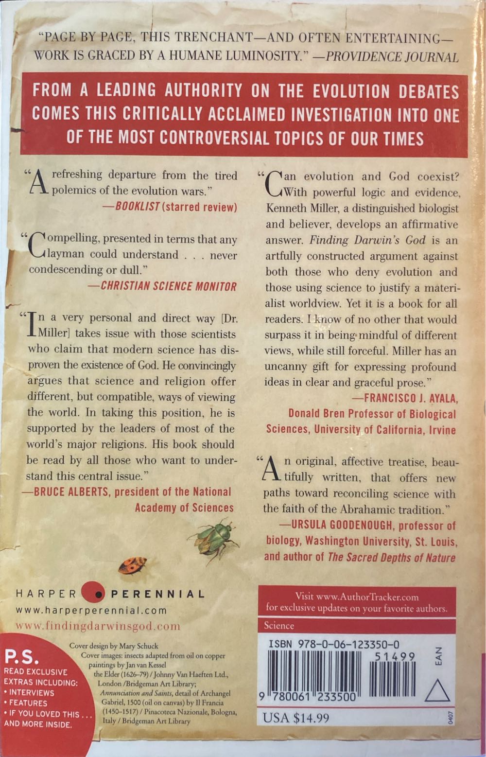 Finding Darwins God: A Scientists Search for Common Ground Between God And Evolution - Kenneth R. Miller (Harper Perennial - Paperback) book collectible [Barcode 9780061233500] - Main Image 2