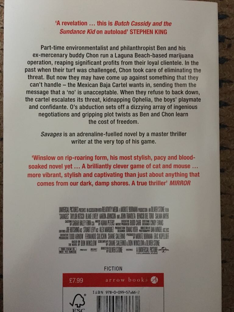 Savages - Don Winslow (Random House - Paperback) book collectible [Barcode 9780099576662] - Main Image 2