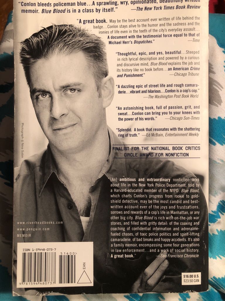 Blue Blood - Edward Conlon (Riverhead Books (Hardcover) - Paperback) book collectible [Barcode 9781594480737] - Main Image 2