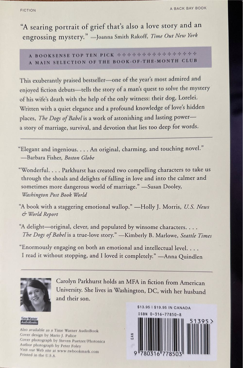 The Dogs Of Babel - Carolyn Parkhurst (Back Bay Books - Trade Paperback) book collectible [Barcode 9780316778503] - Main Image 2