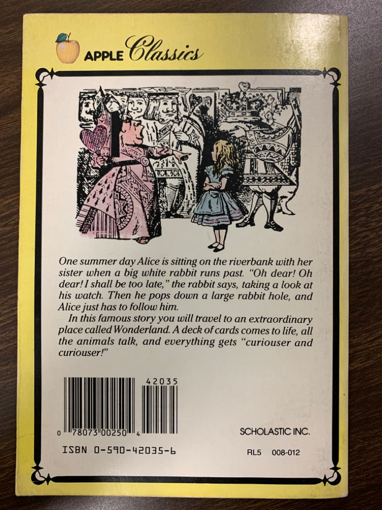 Alice in Wonderland - Lewis Carroll (Scholastic Paperbacks - Paperback) book collectible [Barcode 9780590420358] - Main Image 2