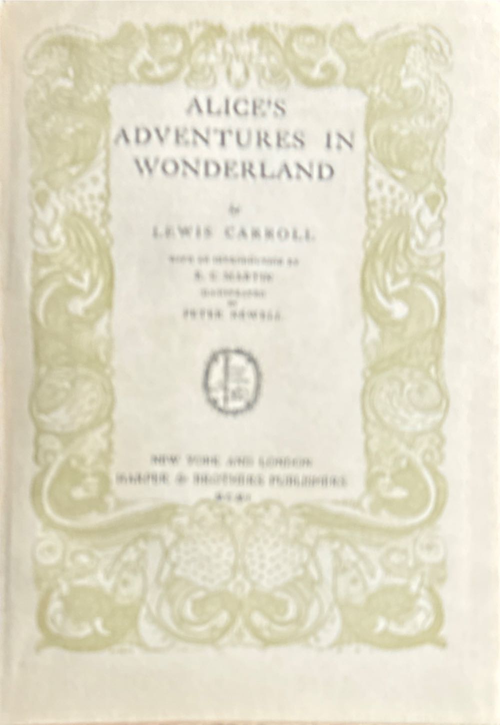 Alice in Wonderland - Lewis Carroll (Harper & Bros. - Hardcover) book collectible [Barcode 9780735811669] - Main Image 4