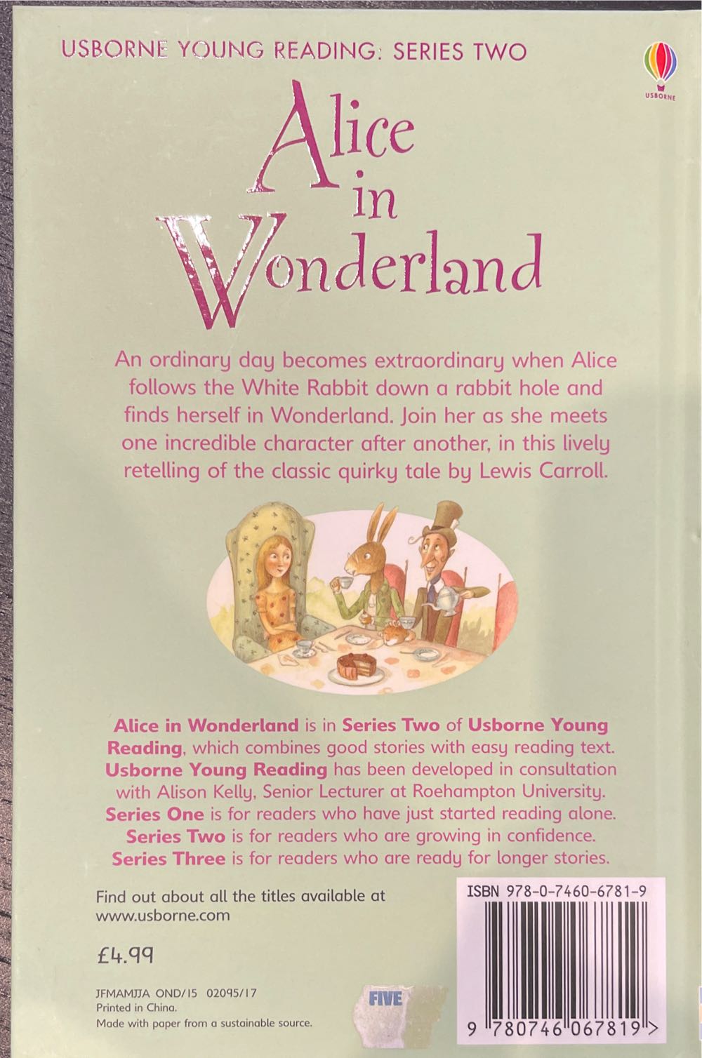 Alice in Wonderland (Usborne) - Lewis Carroll (Usborne Publishing Ltd - Hardcover) book collectible [Barcode 9780746067819] - Main Image 2