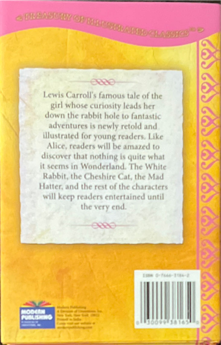 Alice in Wonderland (Treasury of Illustrated Classics) - Lewis Carroll (Modern Publishing - Hardcover) book collectible [Barcode 9780766631847] - Main Image 2