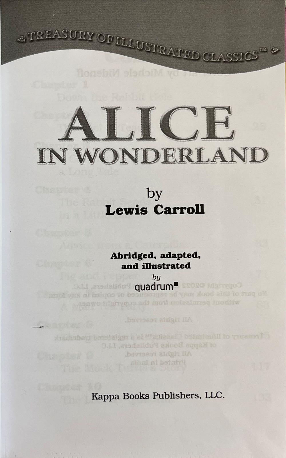 Alice in Wonderland (Treasury of Illustrated Classics) - Lewis Carroll (Modern Publishing - Hardcover) book collectible [Barcode 9780766631847] - Main Image 3