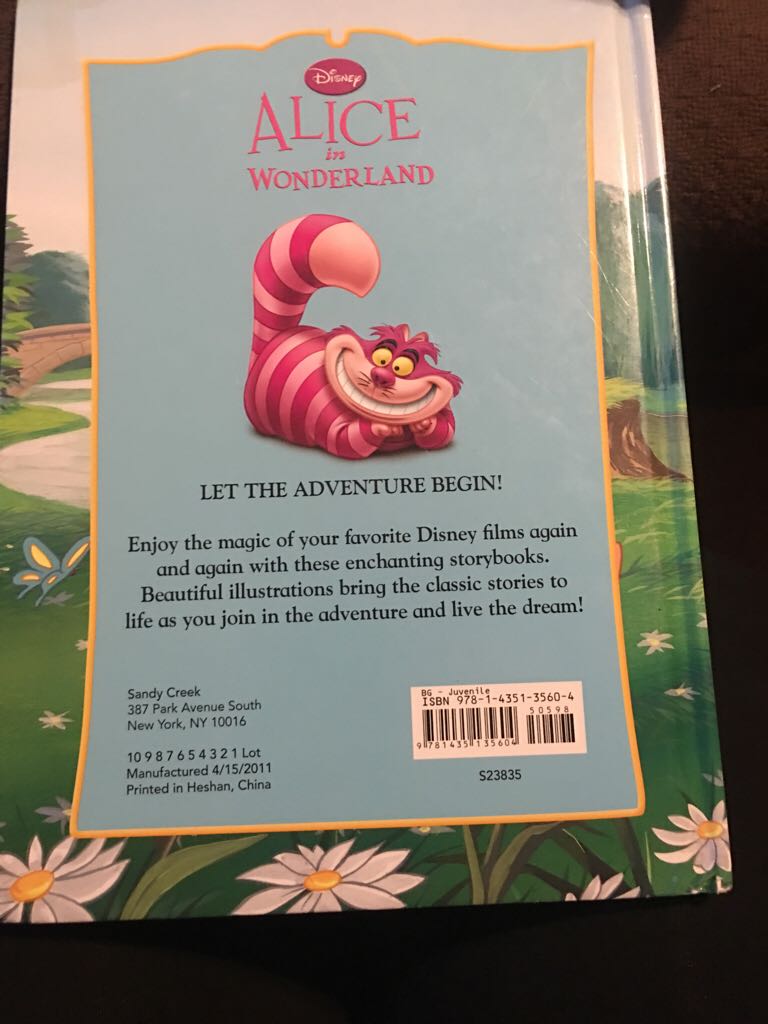 Alice in Wonderland (Disney) - Lewis Carroll (Sandy Creek) book collectible [Barcode 9781435135604] - Main Image 2