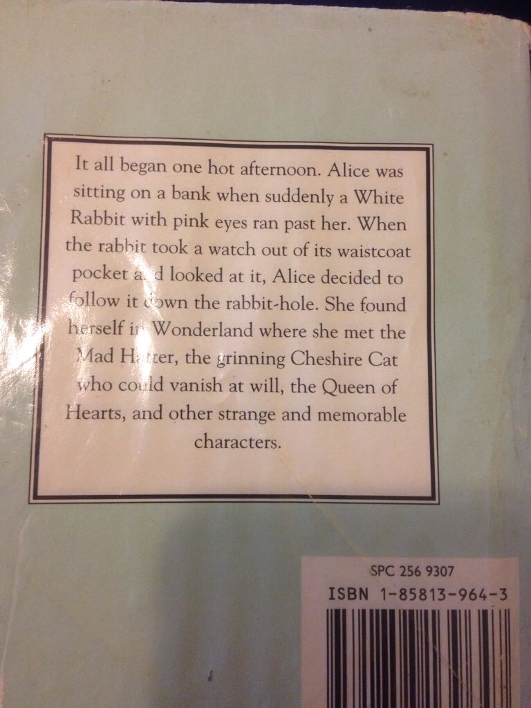 Alice in Wonderland - NA book collectible [Barcode 9781858139647] - Main Image 2