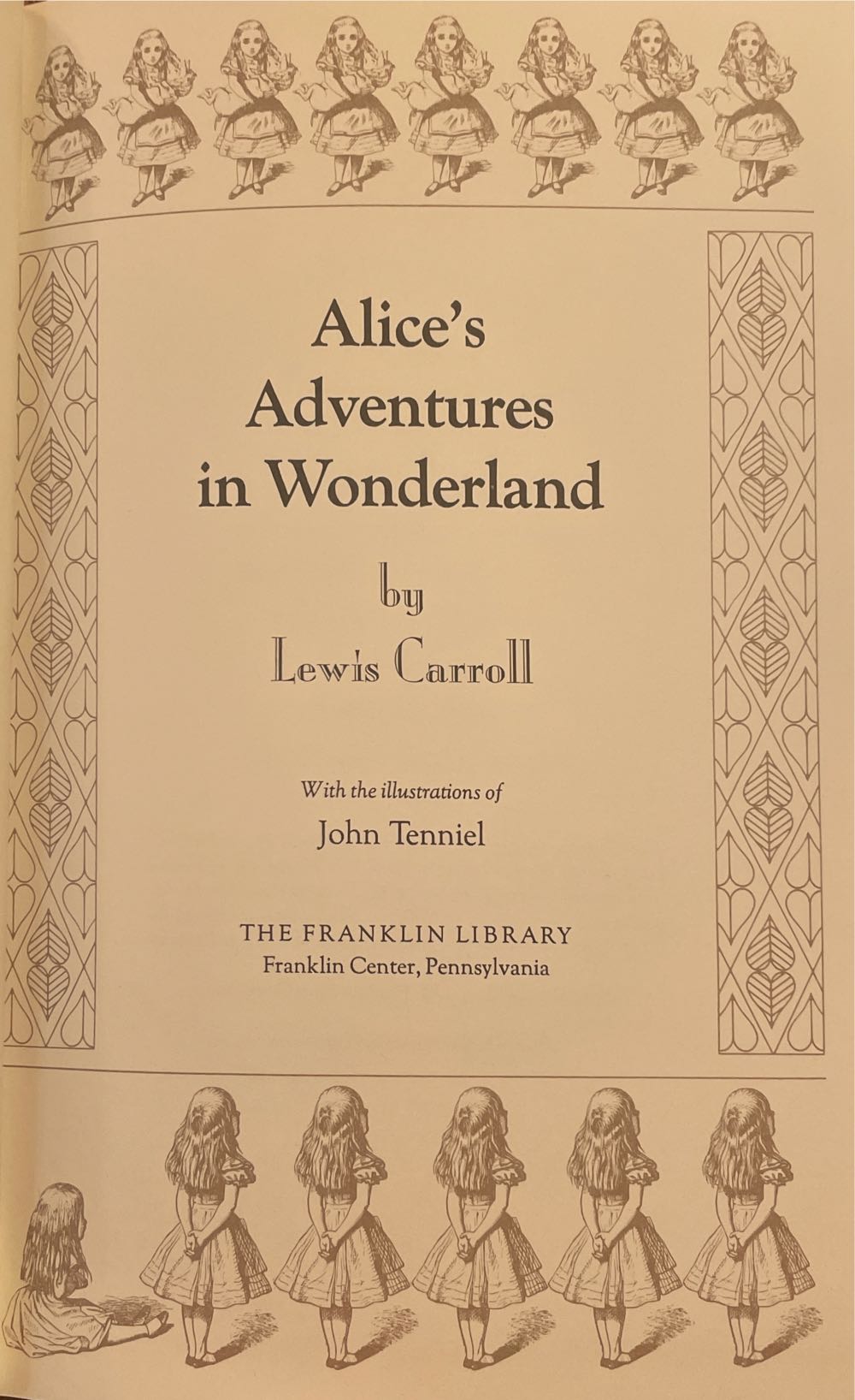 Alice in Wonderland - Lewis Carroll (The Franklin Library - Calf-Binding) book collectible - Main Image 2