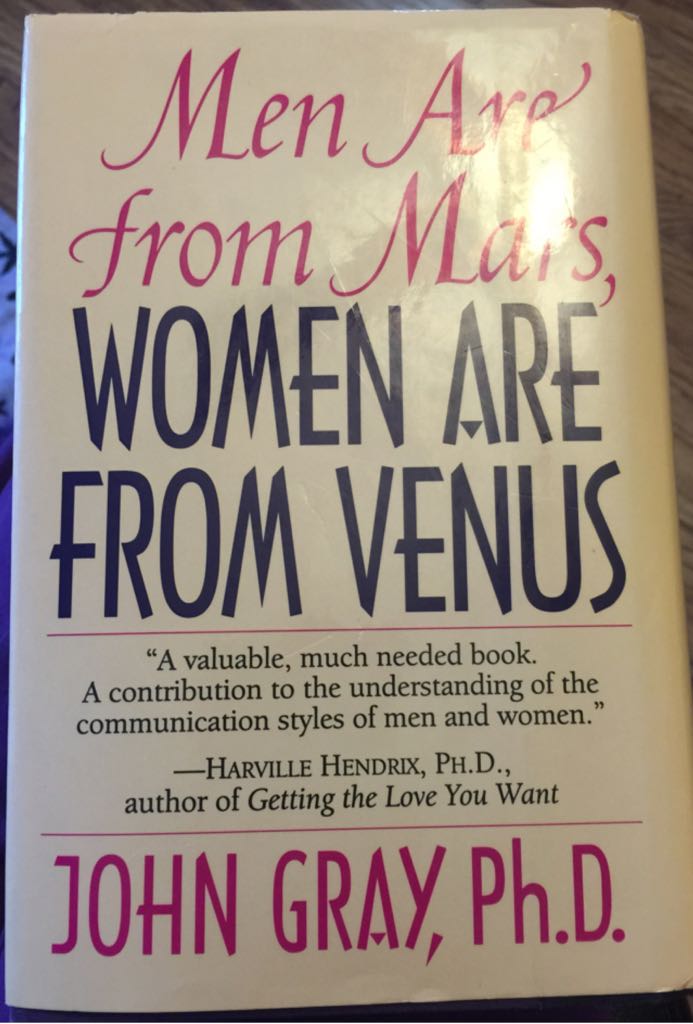 Men Are From Mars, Women Are From Venus - John Gray (Harper Collins Publishers - Hardcover) book collectible [Barcode 9780060168483] - Main Image 2