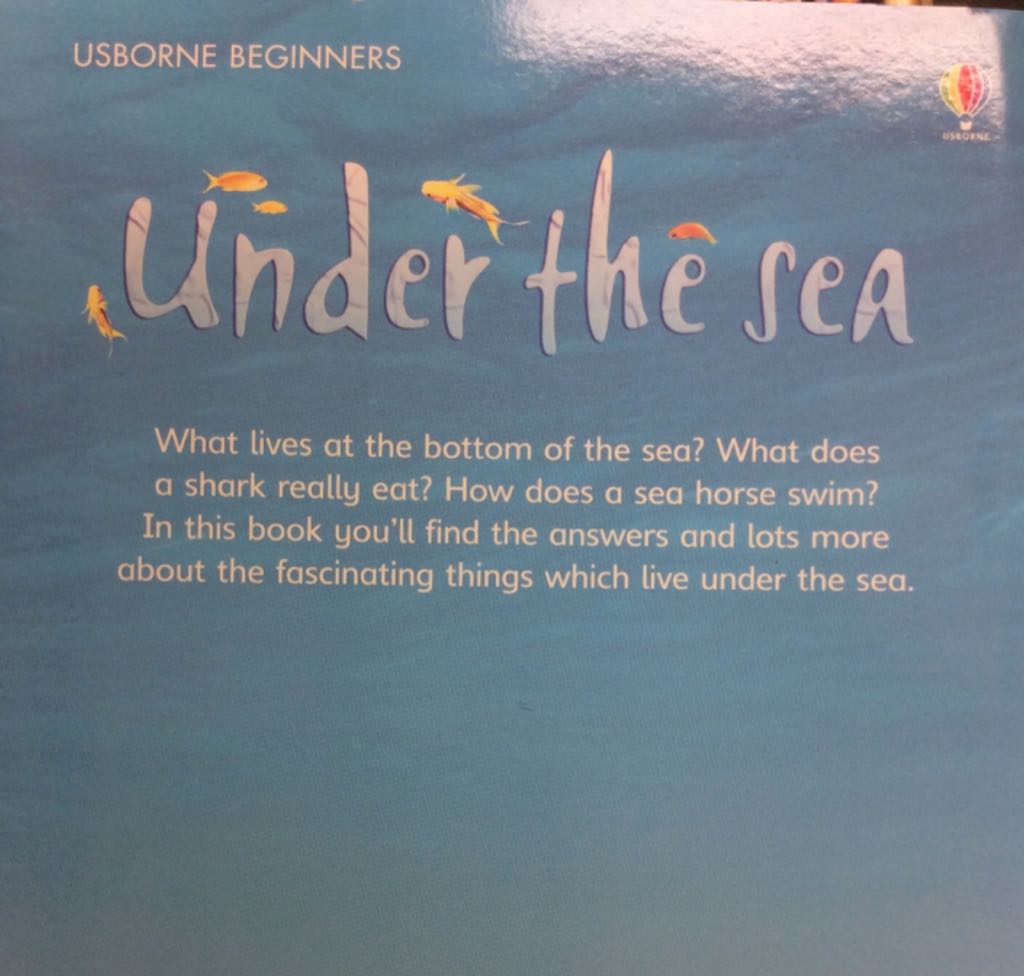 Under the Sea - Fiona Patchett (Scholastic Inc. - Paperback) book collectible [Barcode 9780439026734] - Main Image 2