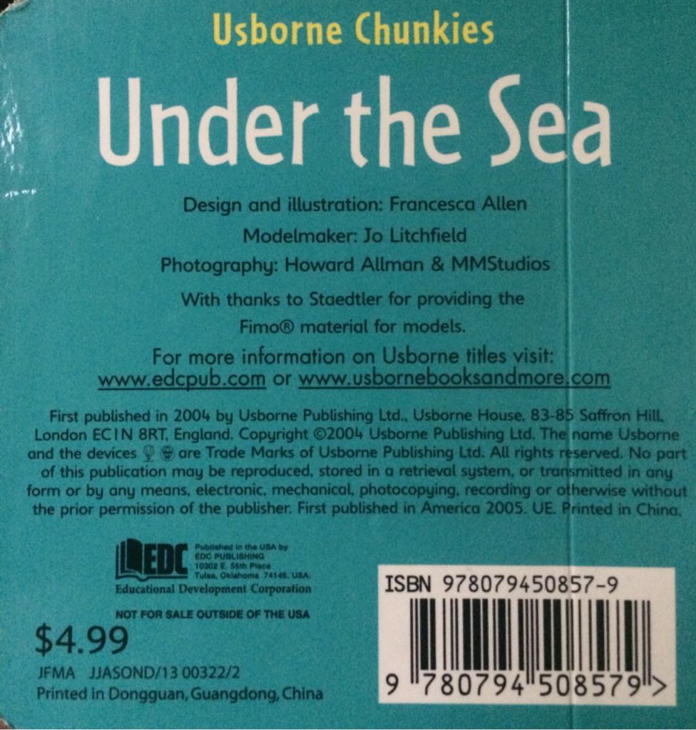 Under the Sea - None Listed (Osborne Publishing) book collectible [Barcode 9780794508579] - Main Image 2