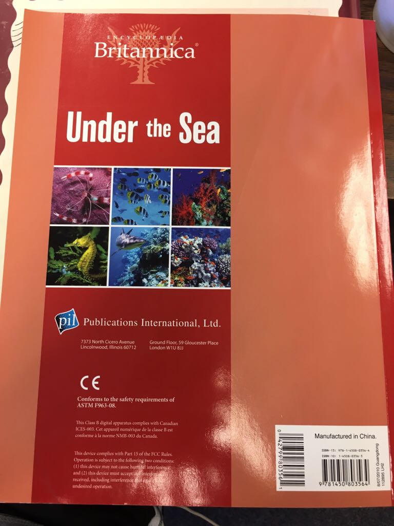 Under the Sea  book collectible [Barcode 9781450803564] - Main Image 2