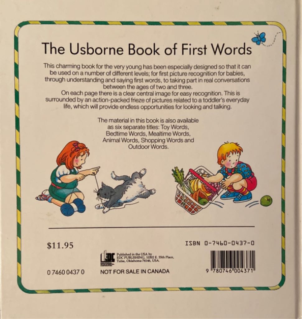 First Words - Jenny Tyler (Usborne Pub Limited - Hardcover) book collectible [Barcode 9780746004371] - Main Image 2