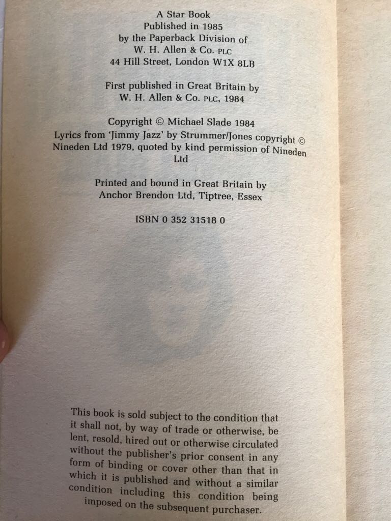 Headhunter - Michael Slade (Star Books - Paperback) book collectible [Barcode 9780352315182] - Main Image 2