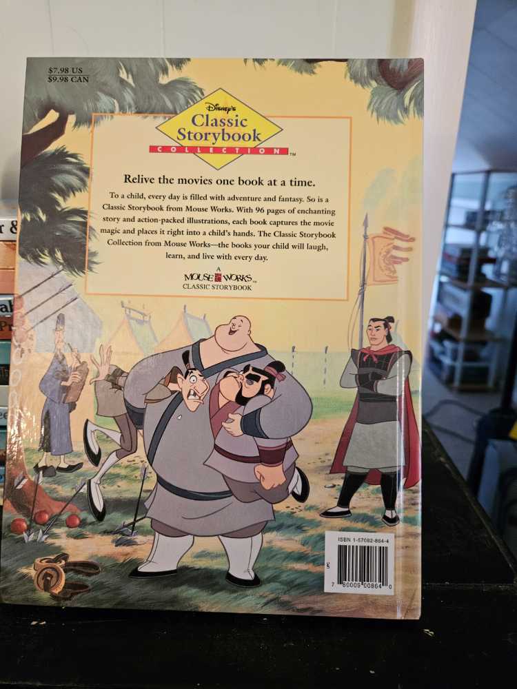 Disneys Mulan Classic Storybook  - Walt Disney (Mouse Works - Hardcover) book collectible [Barcode 780009008640] - Main Image 2