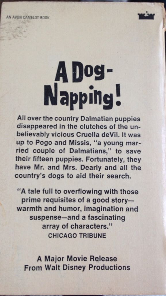 One Hundred And One Dalmatians - Dodie Smith (Avon Camelot) book collectible - Main Image 2