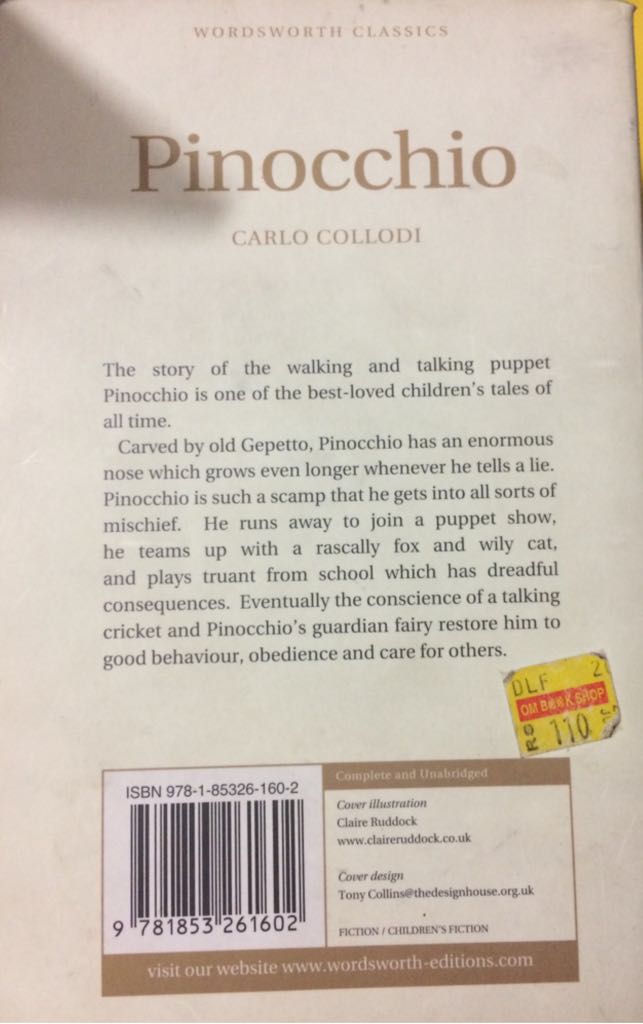 Pinocchio - Carlo Collodi (Wordsworth Classics - Paperback) book collectible [Barcode 9781853261602] - Main Image 2