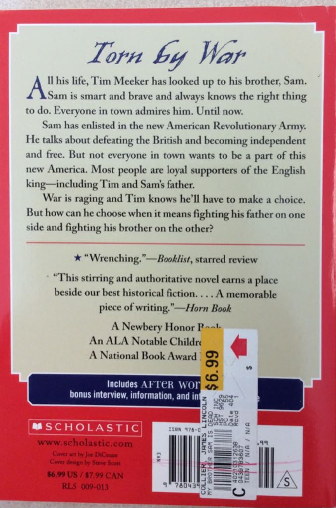 My Brother Sam Is Dead - Lincoln Collier book collectible - Main Image 2