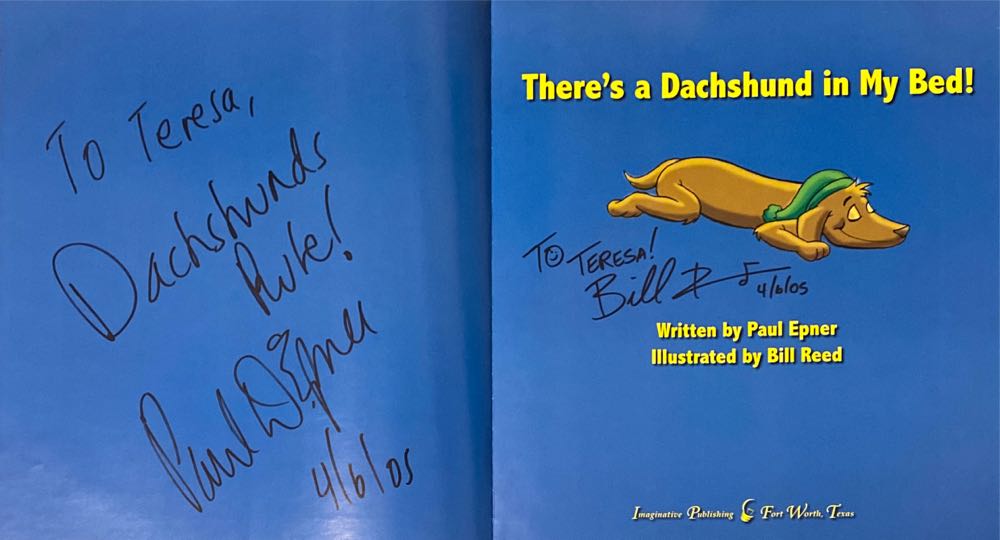 Theres a Dachshund in My Bed! - Epner, Paul book collectible [Barcode 9780974333588] - Main Image 2