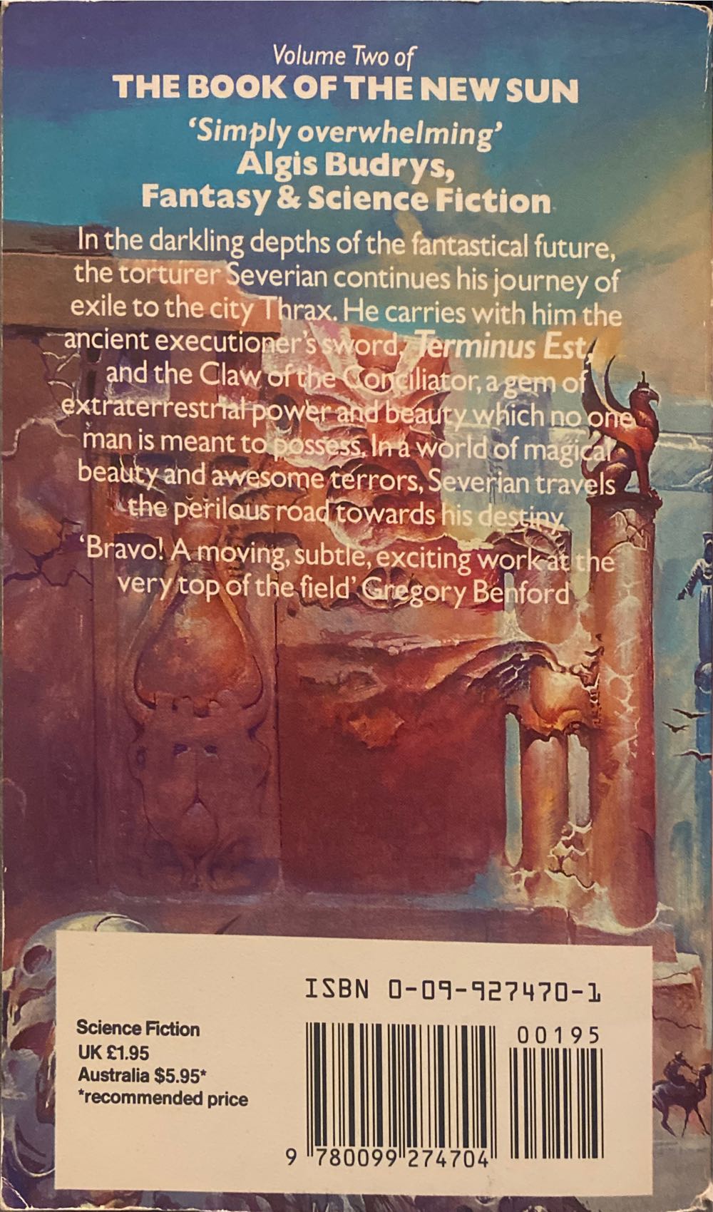 Claw of the Conciliator, The - Gene Wolfe (Legend paperbacks - Paperback) book collectible [Barcode 9780099274704] - Main Image 2