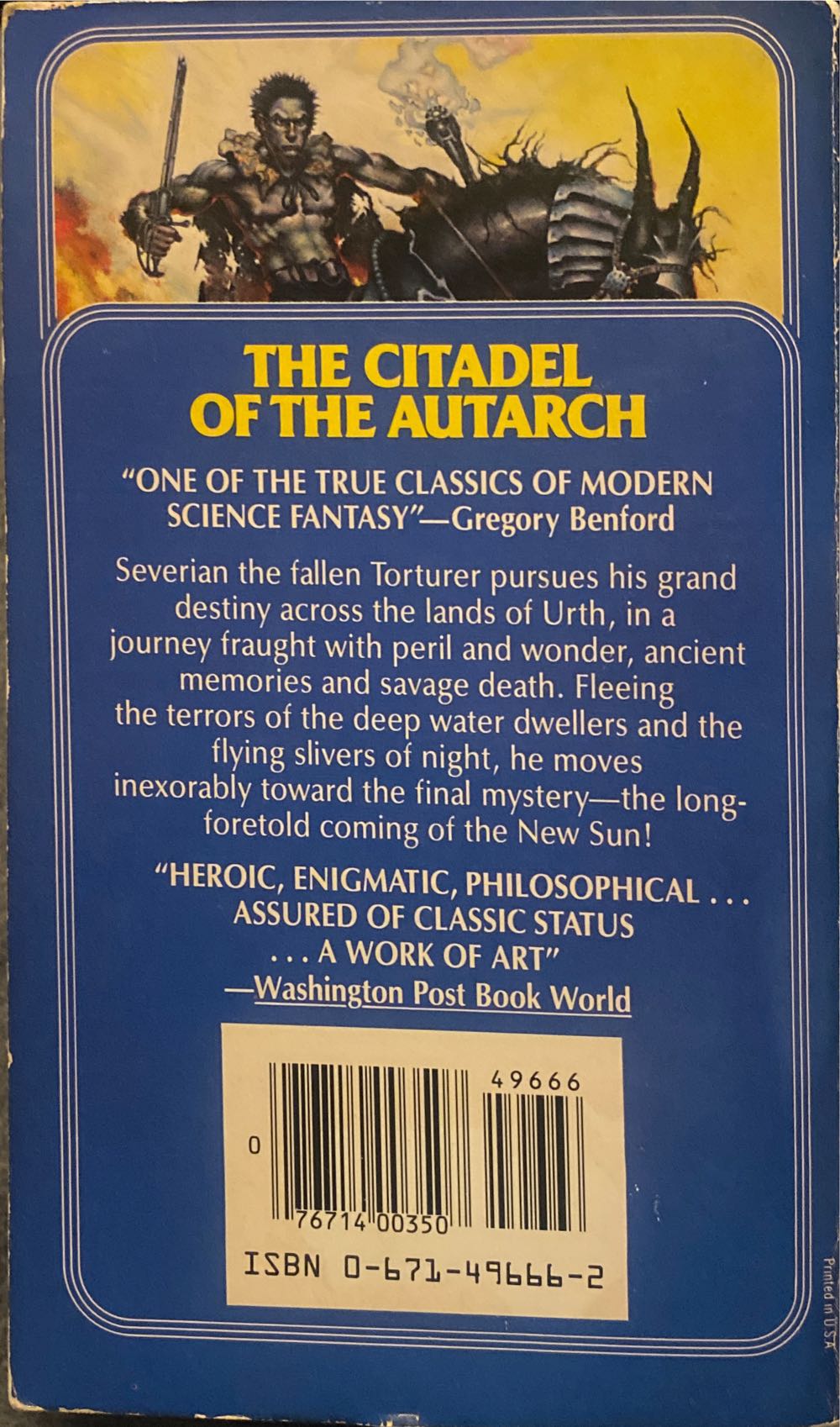 The Citadel Of The Autarch - Gene Wolfe (Timescape Books - Paperback) book collectible [Barcode 9780671496661] - Main Image 2