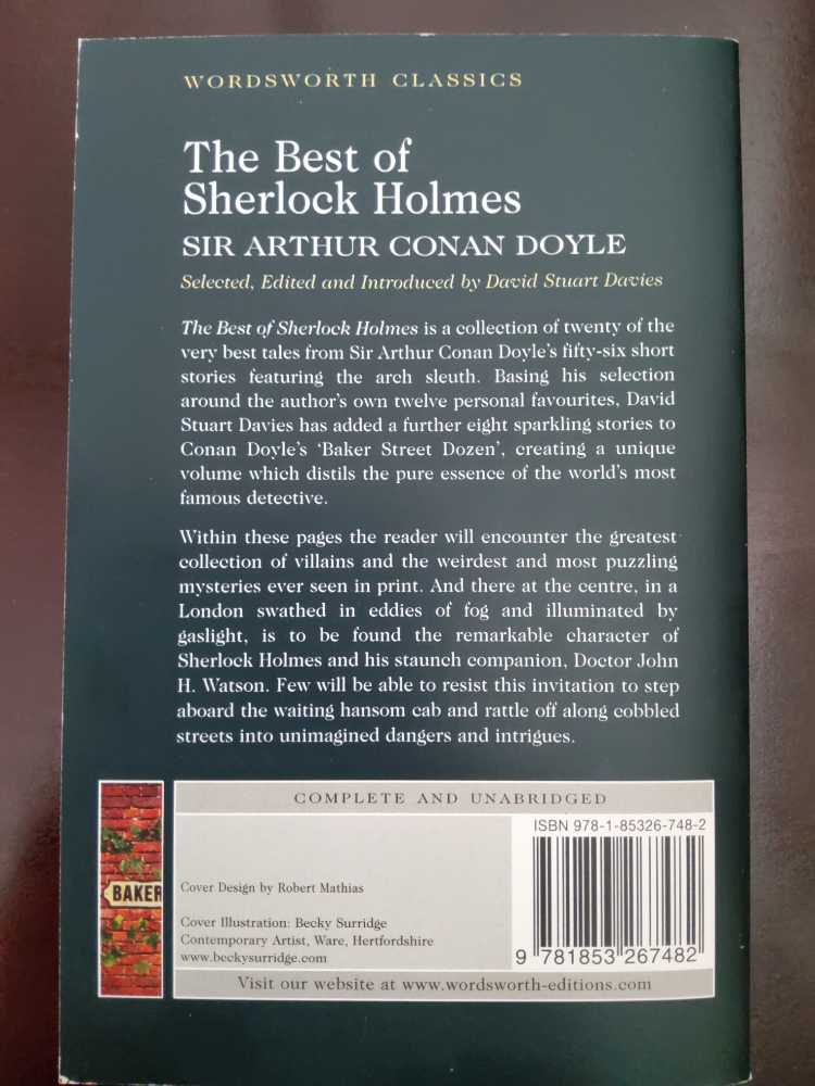 Best Of Sherlock Holmes, The - Arthur Conan Doyle (Wordsworth Classics - Trade Paperback) book collectible [Barcode 9781853267482] - Main Image 2