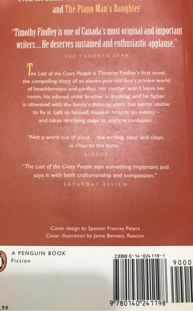 The Last Of The Crazy People - Timothy Findley book collectible [Barcode 9780140241198] - Main Image 2