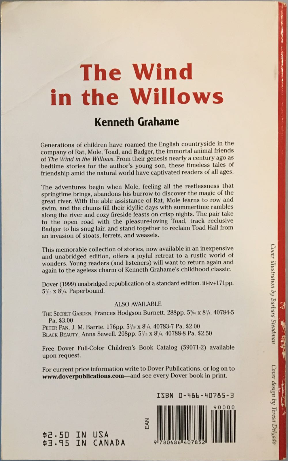 The Wind in the Willows - Kenneth Grahame (Dover Publications - Paperback) book collectible [Barcode 9780486407852] - Main Image 2