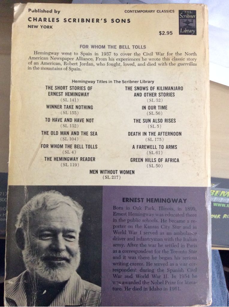 For Whom The Bell Tolls - ernest hemingway book collectible - Main Image 2