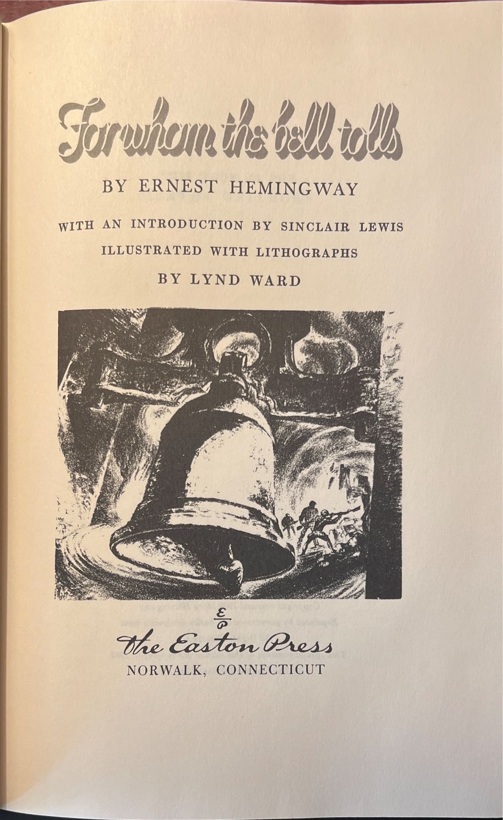 For Whom the Bell Tolls - Ernest Hemingway (Easton Press - Calf-Binding) book collectible - Main Image 2