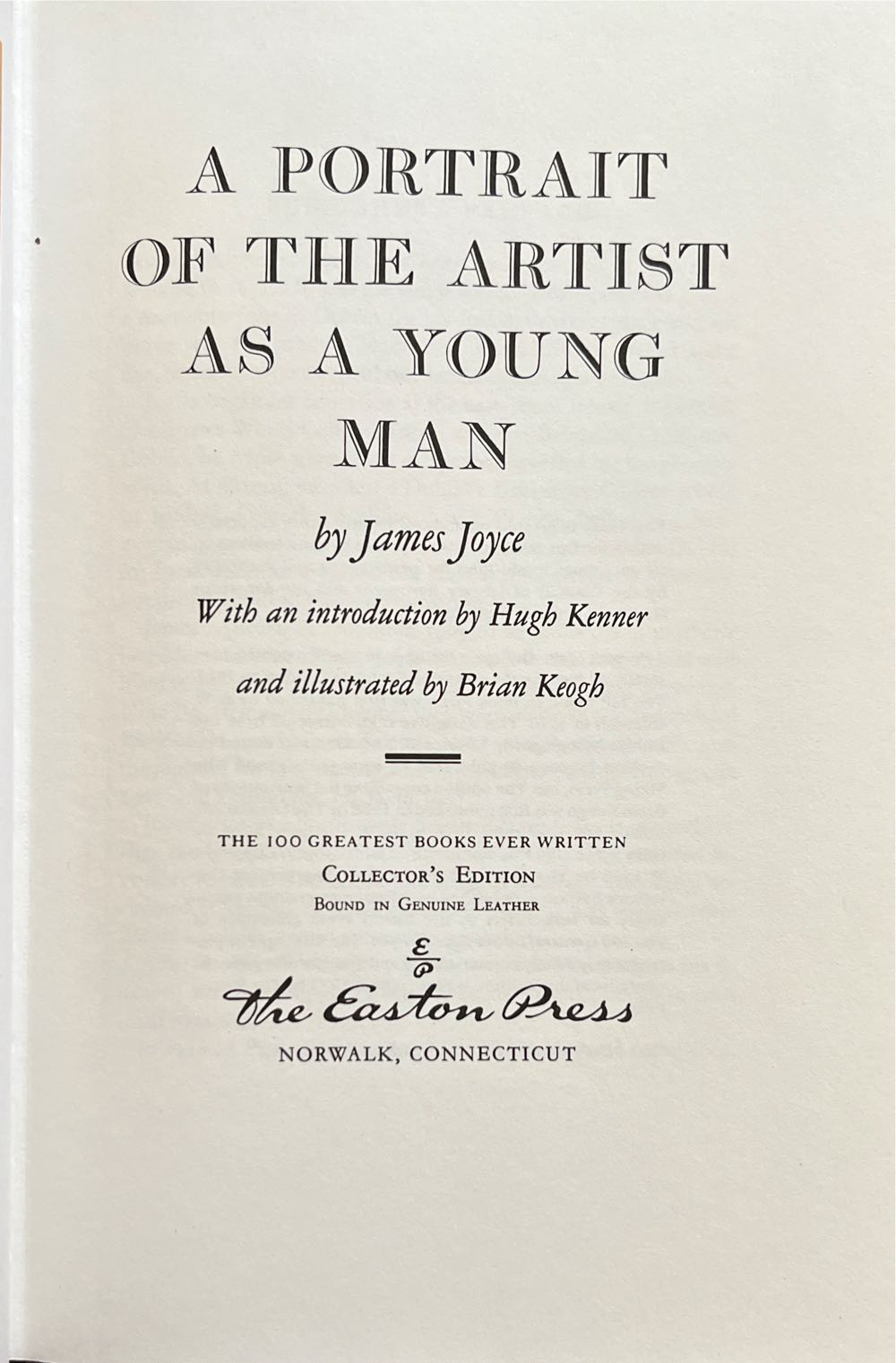 A Portrait Of The Artist As A Young Man - James Joyce (Easton Press - Calf-Binding) book collectible [Barcode 9780141182667] - Main Image 3