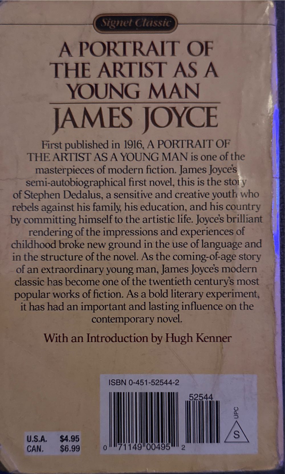 A Portrait Of The Artist As A Young Man - James Joyce (Signet Classic - Paperback) book collectible [Barcode 9780451525444] - Main Image 2