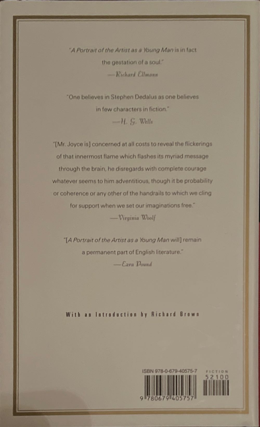 A portrait of the artist as a young man - James Joyce (Everyman’s Library - Hardcover) book collectible [Barcode 9780679405757] - Main Image 2