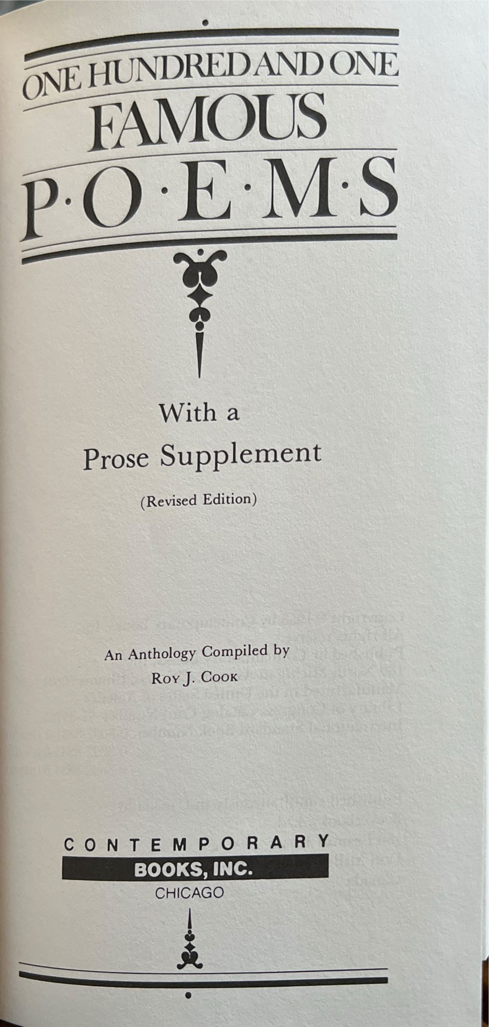 101 Famous Poems - Roy J. Cook (The Cable Company - Hardcover) book collectible [Barcode 9780809288311] - Main Image 2