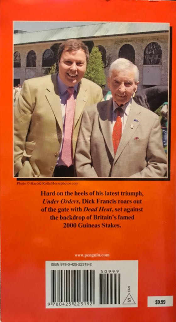 Dead Heat - Dick Francis (Berkeley Publishing Group - Paperback) book collectible [Barcode 9780425223192] - Main Image 2