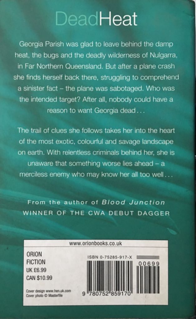 Dead Heat - Caroline Carver (Orion Books - Paperback) book collectible [Barcode 9780752859170] - Main Image 2
