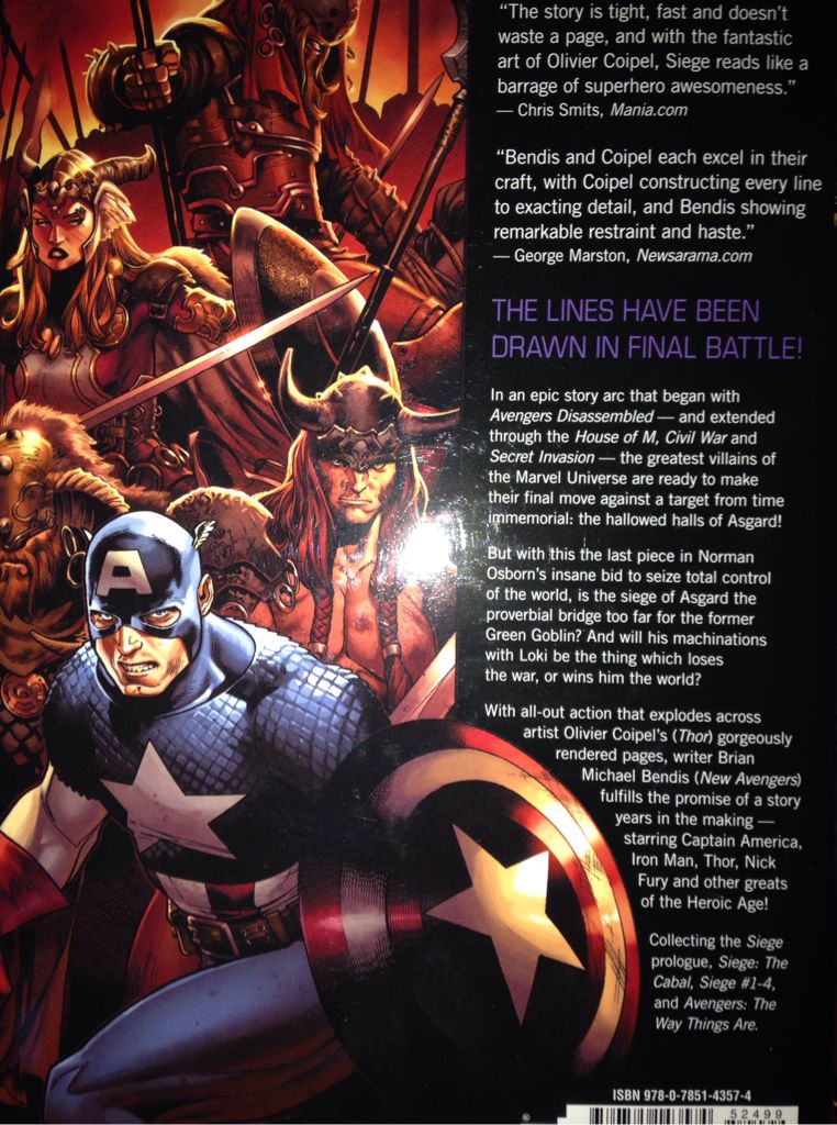 Siege - Simon Kernick (Marvel Comics - Hardcover) book collectible [Barcode 9780785143574] - Main Image 2