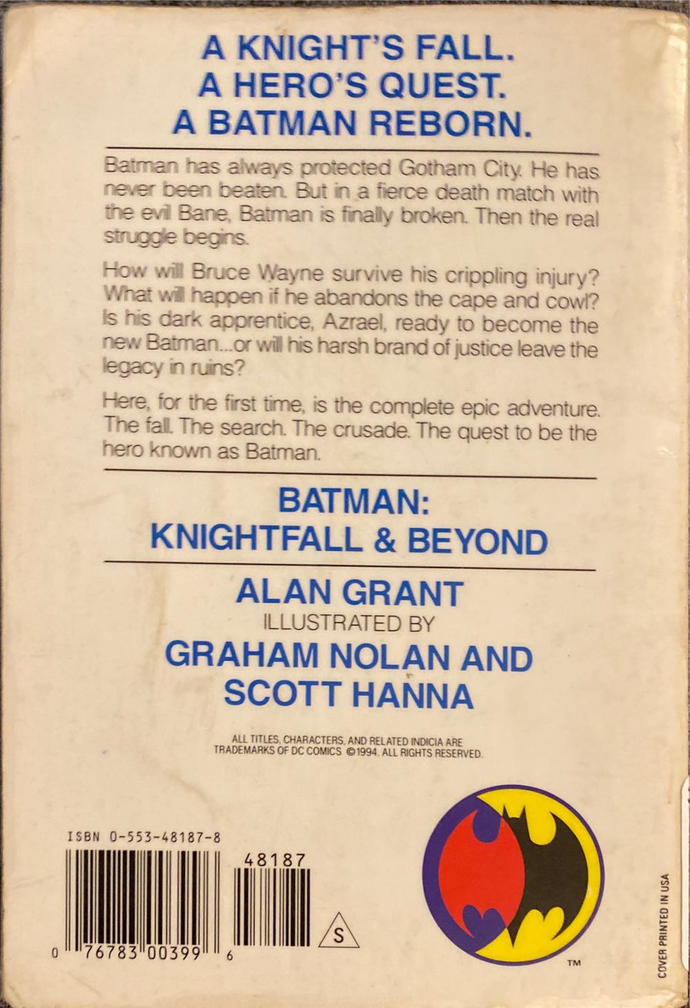 Batman: Knightfall & Beyond - Alan Grant (Yearling - Paperback) book collectible [Barcode 9780553481877] - Main Image 2