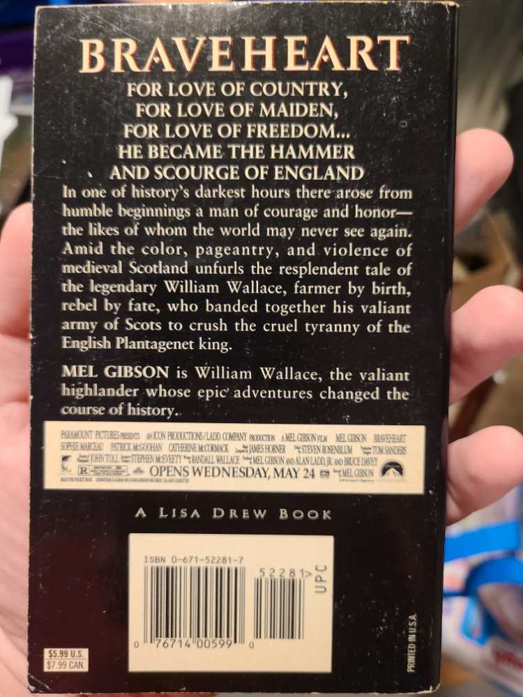 Braveheart - Randall Wallace (Pocket - Paperback) book collectible [Barcode 9780671522810] - Main Image 2