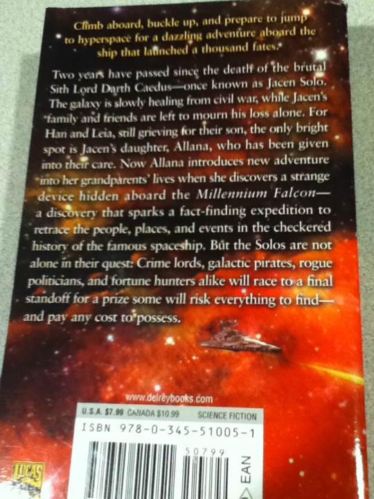 Millennium Falcon - James Luceno (Del Rey - Paperback) book collectible [Barcode 9780345510051] - Main Image 2