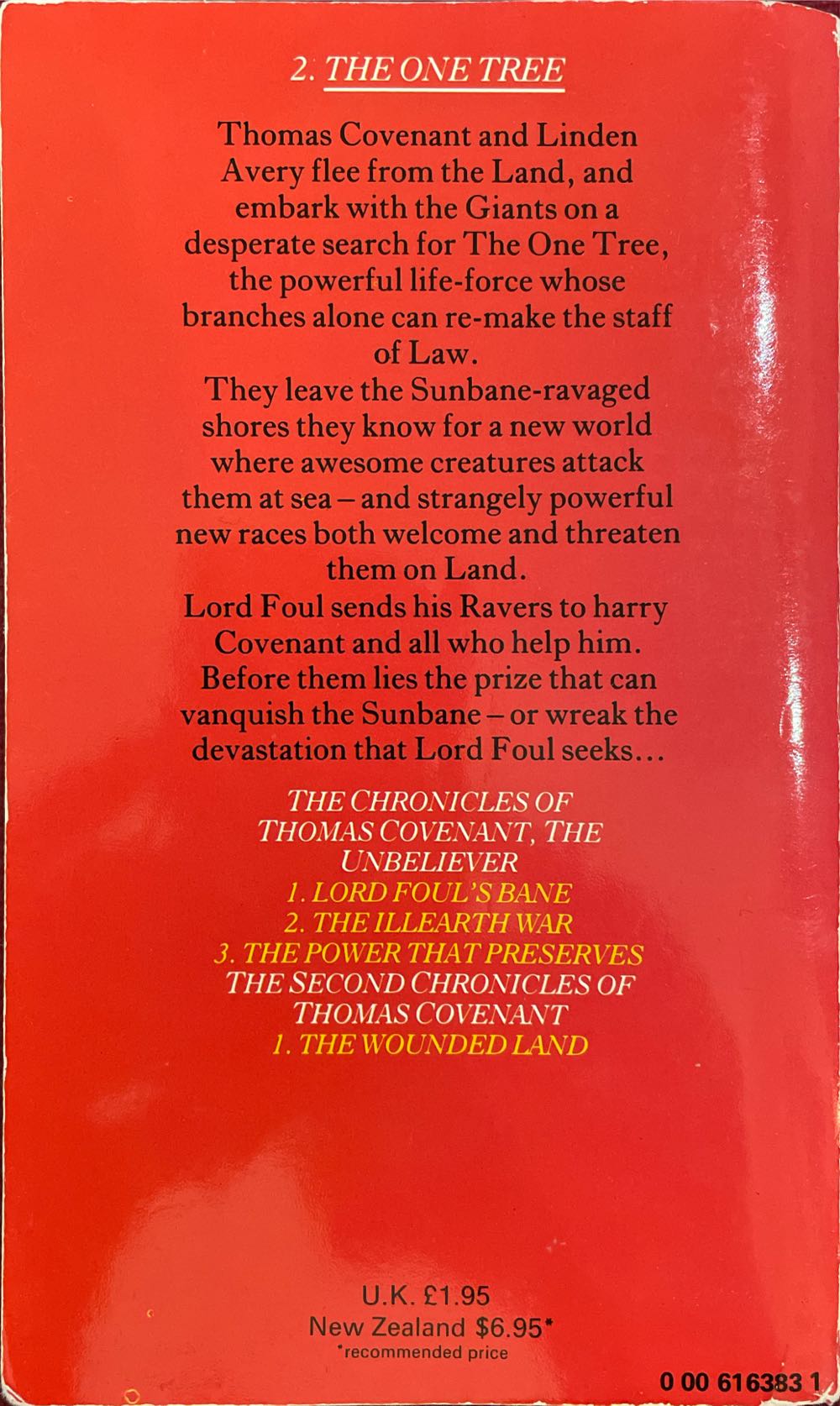 The One Tree - Stephen R. Donaldson (A Del Rey Book - Paperback) book collectible [Barcode 9780002227797] - Main Image 2