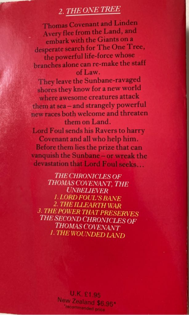 The One Tree - Stephen Donaldson (Fontana Books - Paperback) book collectible [Barcode 9780006163831] - Main Image 2