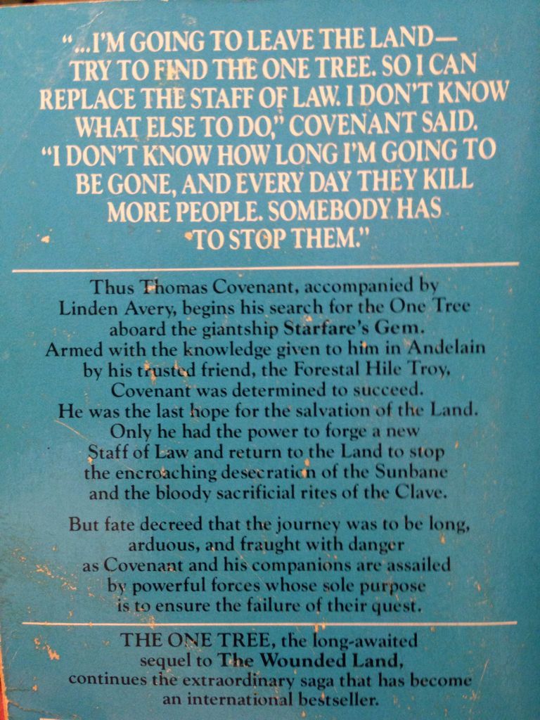 The One Tree - Stephen R. Donaldson (Del Rey / Ballantine Books - Paperback) book collectible [Barcode 9780345305503] - Main Image 2