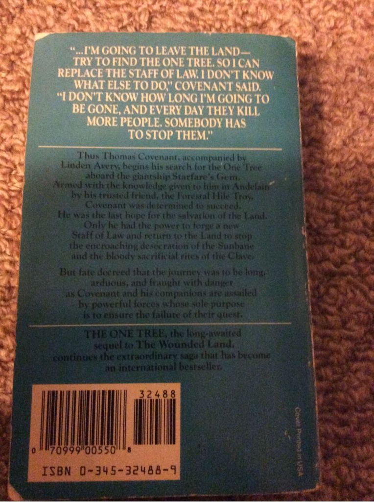 The One Tree - Stephen R. Donaldson (Del Rey - Paperback) book collectible [Barcode 9780345324887] - Main Image 2
