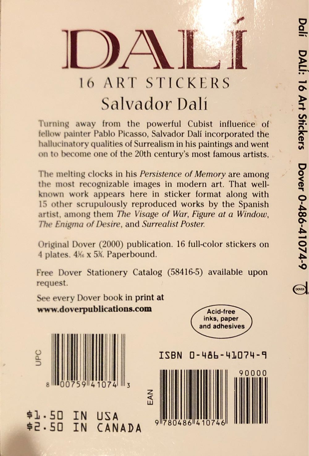 Dali - Gilles Néret (Dover Publications - Paperback) book collectible [Barcode 9780486410746] - Main Image 2