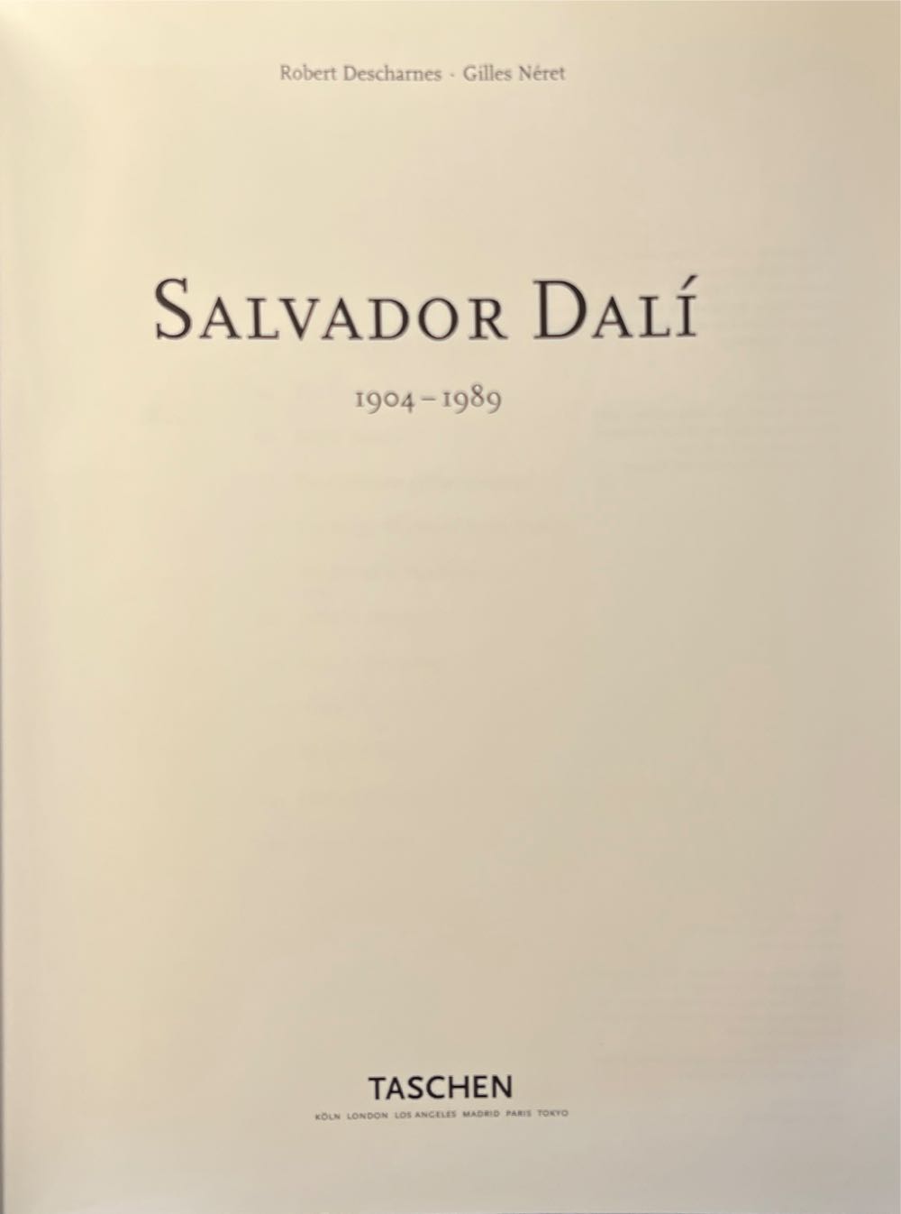 Salvador Dali 1904-1989 - Gilles Néret (Taschen - Paperback) book collectible [Barcode 9783822831816] - Main Image 2