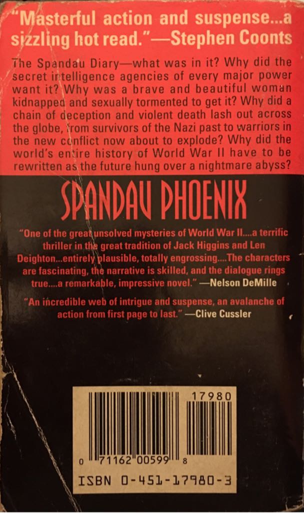 Spandau Phoenix - Greg Iles (Signet Fiction - Paperback) book collectible [Barcode 9780451179807] - Main Image 2